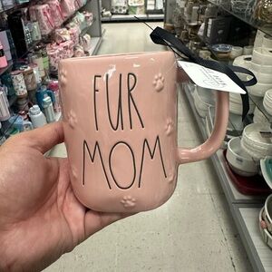 Rae Dunn Pink 'Fur Mom' Mug